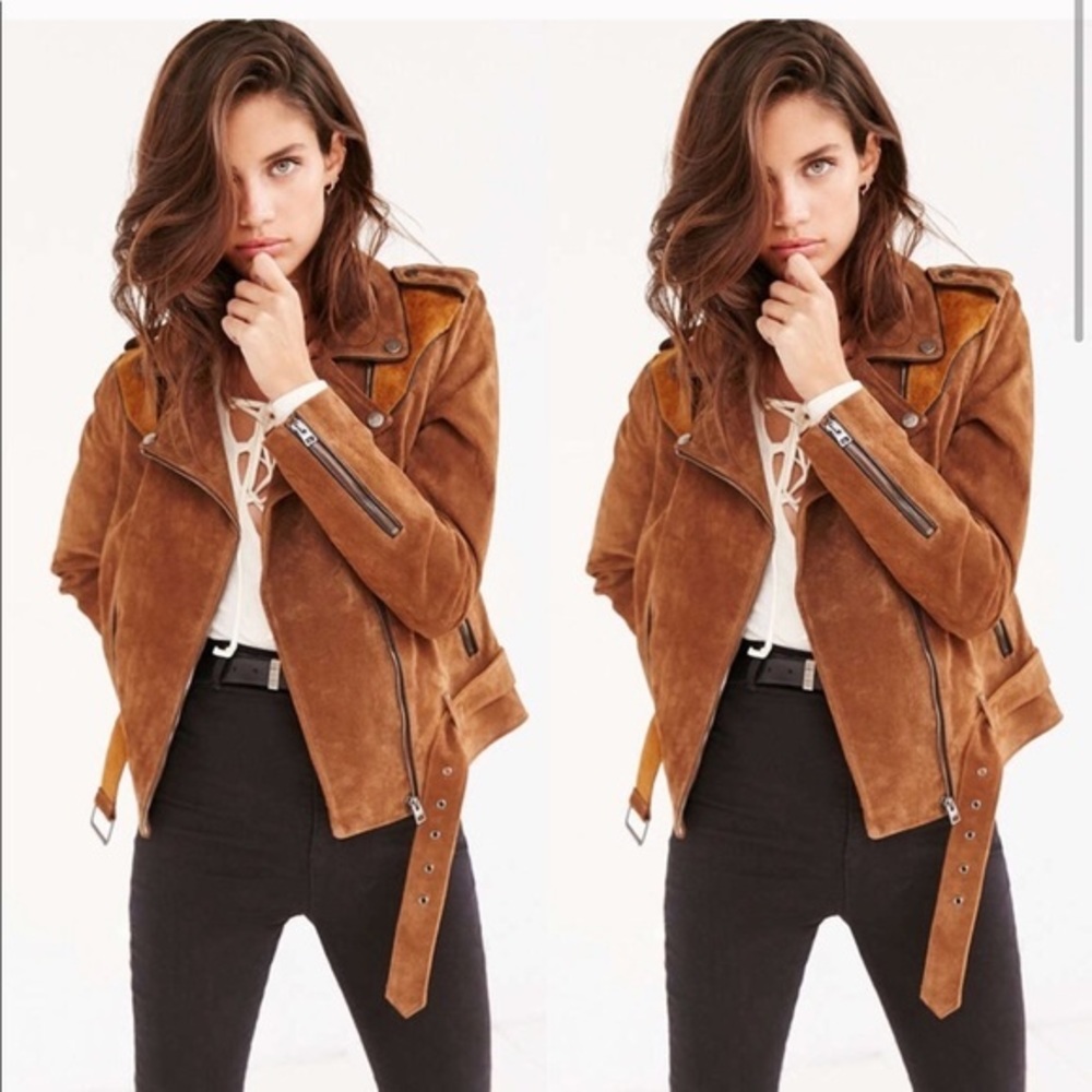- Nwot ecote suede biker jacket - Picture 3 of 8